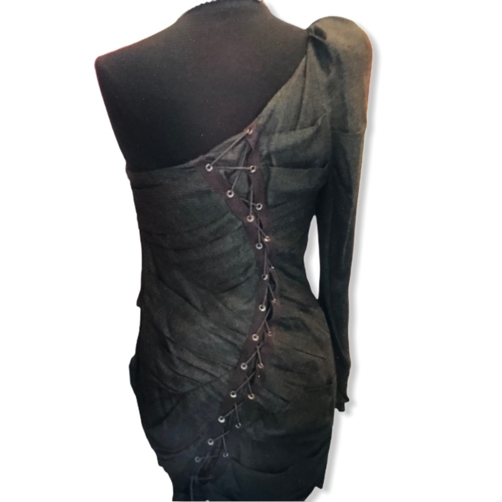 Gray Camilla and Marc Edgy Asymmetrical Dress - Picture 6 of 6